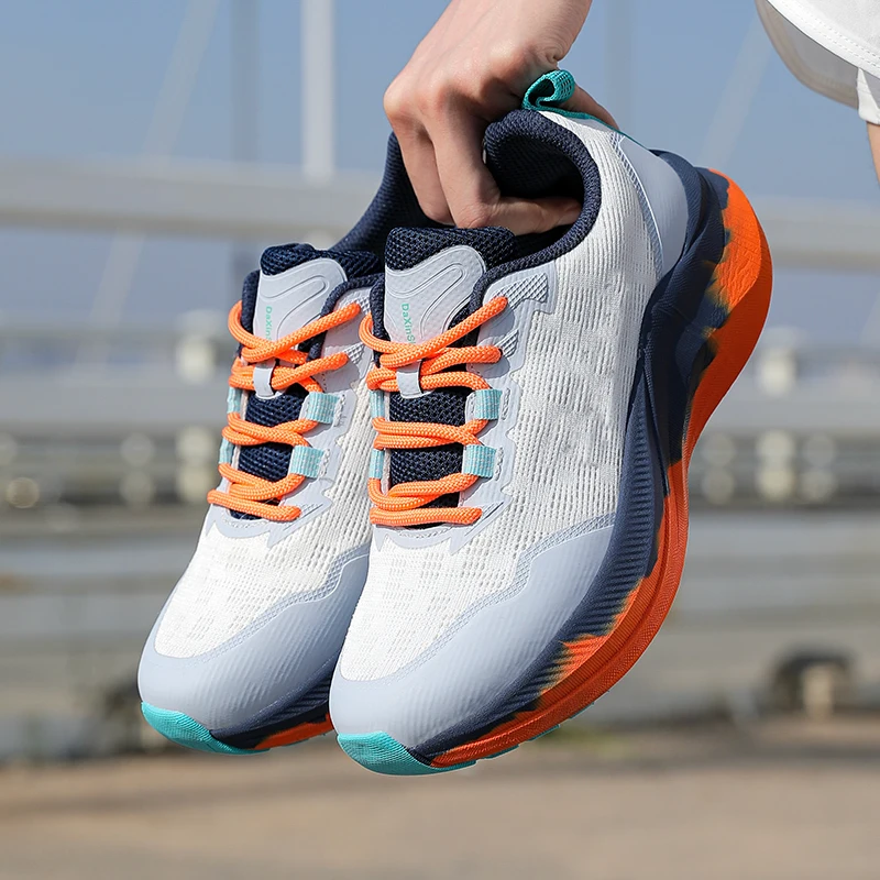 

Couple Sports Shoes, Lightweight Soft Sole Running Shoes, Breathable Mesh Casual Sneakers, Plus Size for Men & Women
