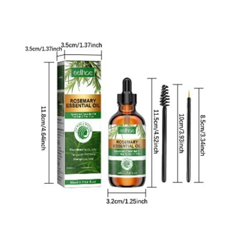 Aceite romero para crecimiento del cabello, aceite esencial antipérdida rápido crecimiento, reparación daños, cuero