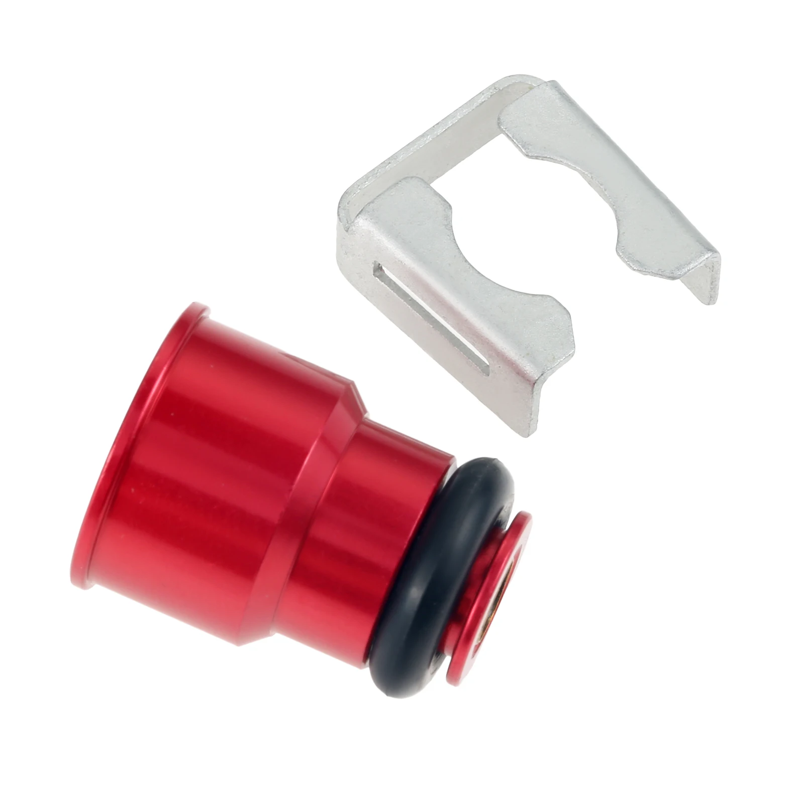 1PC Fuel Injector Top Hat Adapters Red Car Fuel Injector 210lb 2200cc Adapter Hats with Filters Short NGI-2 11mm EV14 48mm - view 4