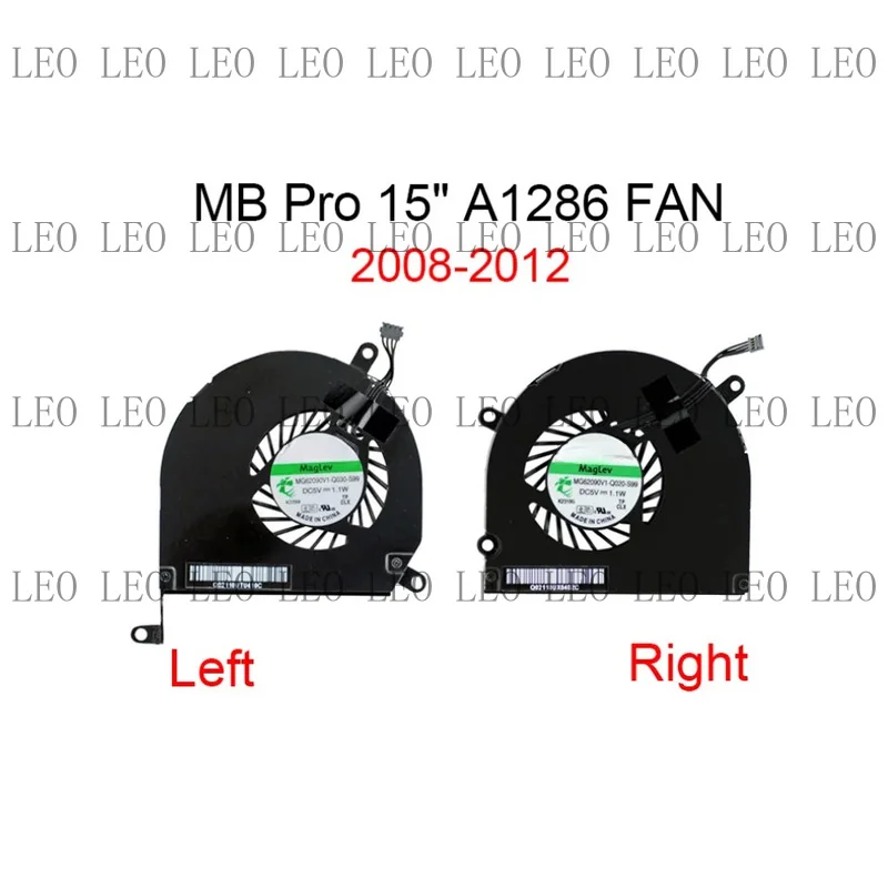 MY CPU Cooling Fan Left and Right Side For Apple MacBook Pro 15034; A1286 2009-2012