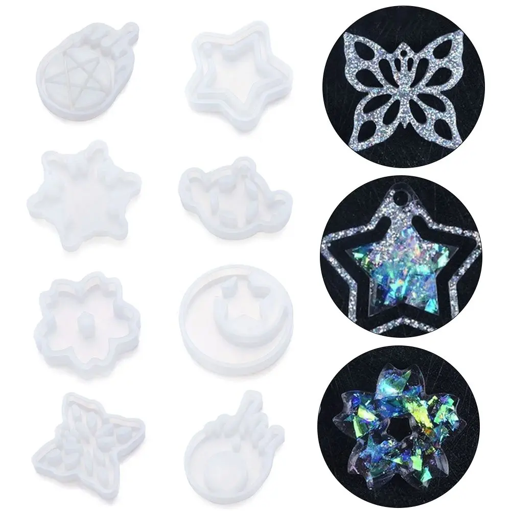 Quicksand Butterfly Star Moon Crystal Silicone Mold UV Epoxy Jewelry Making Resin Mould