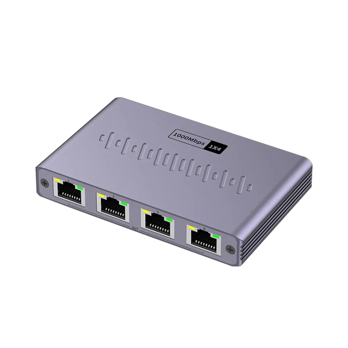 [VALUE PACK]Gigabit Ethernet Splitter 1 to 4 1000Mbps RJ45 LAN Internet Splitter for Computer/Hub/Switch/Router/Digital TV