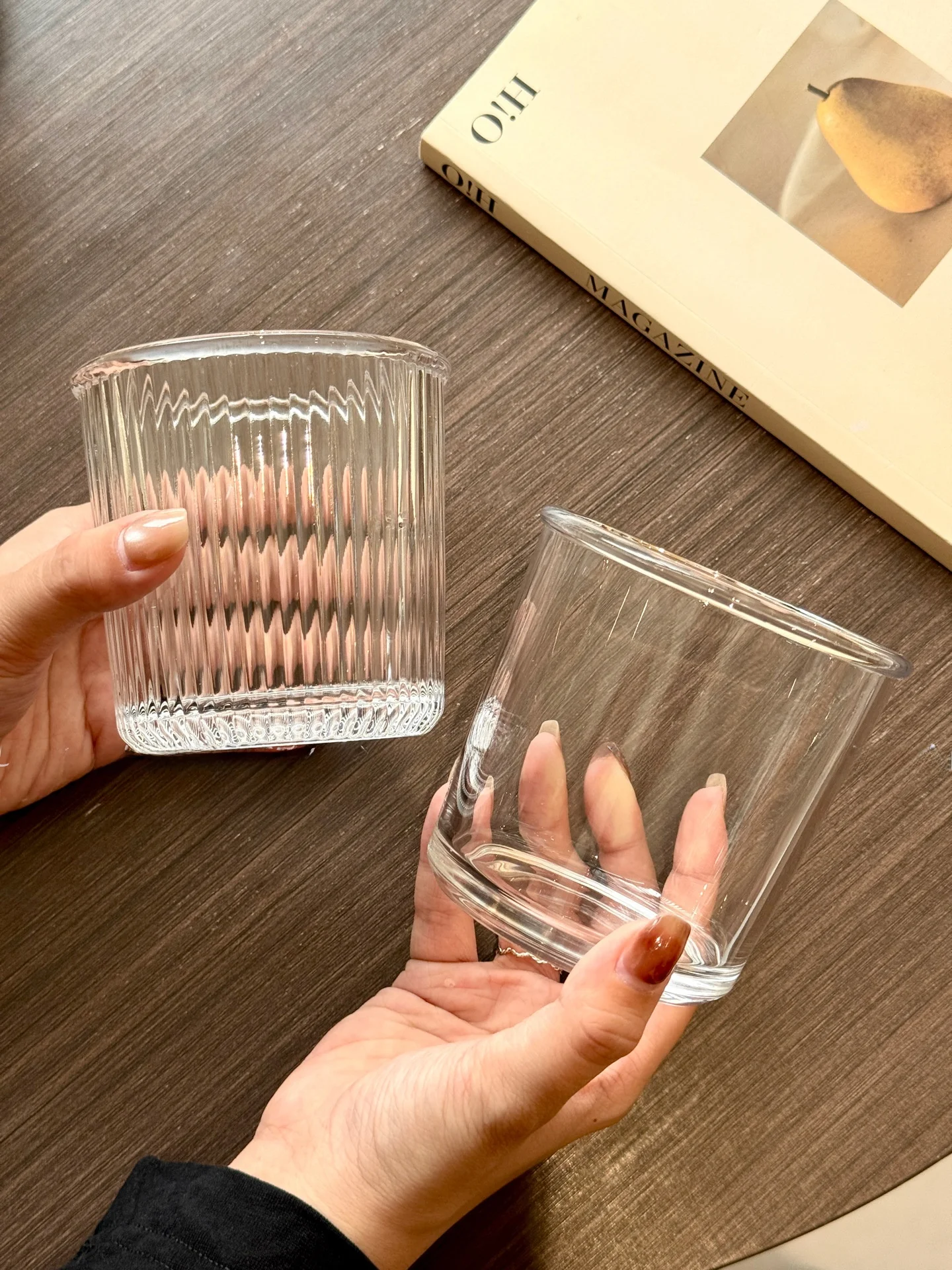 

Thiened Simple Glass Cup Coffee Drink Milk Beverage Milkake Tea Breakfast Cup Transparent round ape Portable Glassware