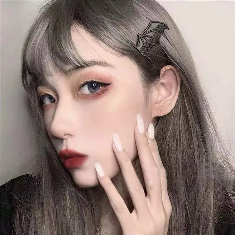 Gothic Bat Wing Hair Clips Halloween Vampire Cosplay Hairpin Vintage Wing Barrette Party Costume Hair Accessories