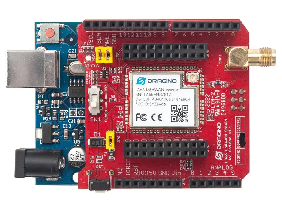 LA66 LoRaWAN Shield iot Arduino expansion board DIY