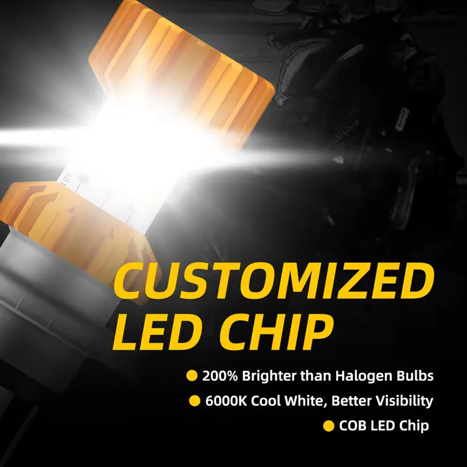 40W 10000LM Motorcycle Headlight H4 BA20D CSP 12V LED Moto High/Low Beam Led Bulbs Super Bright Autobikee