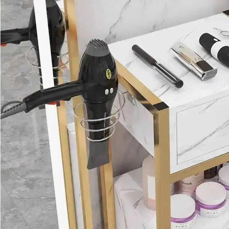 Trolley Rolling Cosmetic Hairdresser Beauty Tea Salon Spa Salon Trolley Lash Nails Wood Carrito Auxiliar Salon Furniture WKST