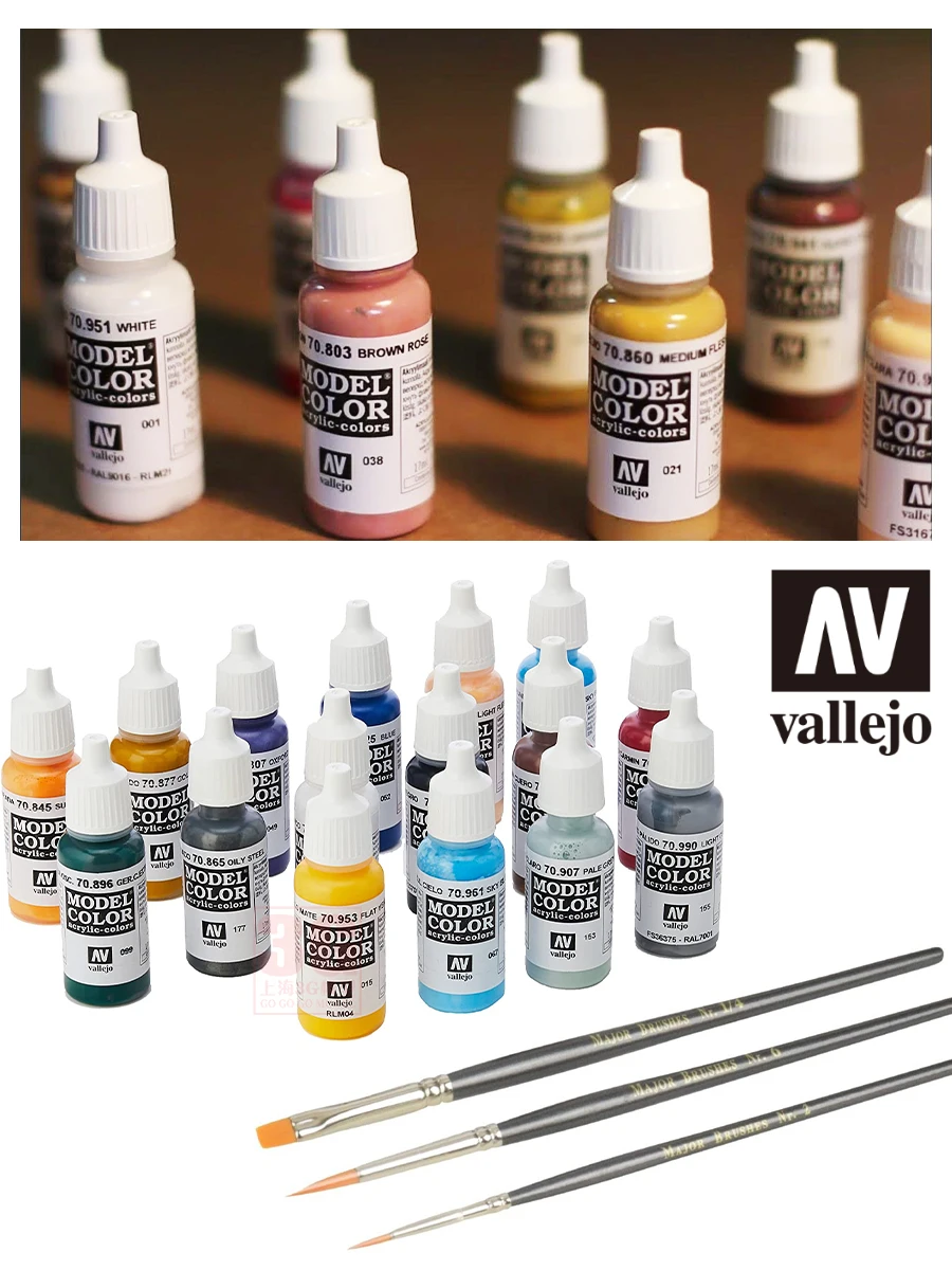 Vallejo Farbe Pigment Acryl Modell Färbung Spanien wasser basierte av Hand beschichtung 2010-2018 Serie Militär Gunpla Kunststoff Auto Farbe