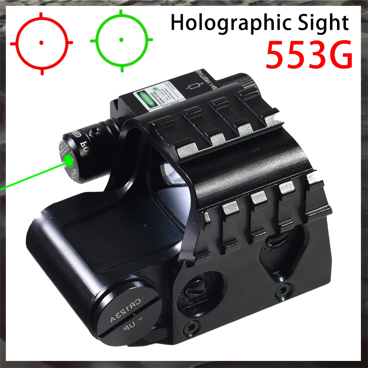 

553 Red Dot Sight Airsoft Optical Sight 553G Tactical Hologram Reflection Sight Hunting Compact Rifle Scopes 20mm Weaver Rail