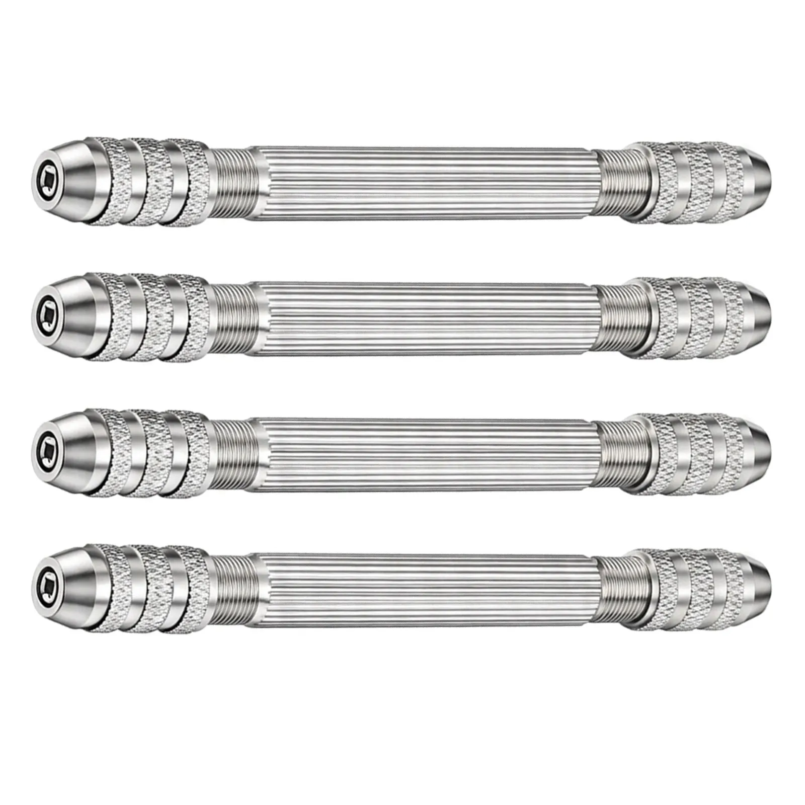 Pin Vise Set 4Pcs Double Ended Manual Mini Drill Wire Twisting Tool for Jewelry Making Hairpins Copper Collets