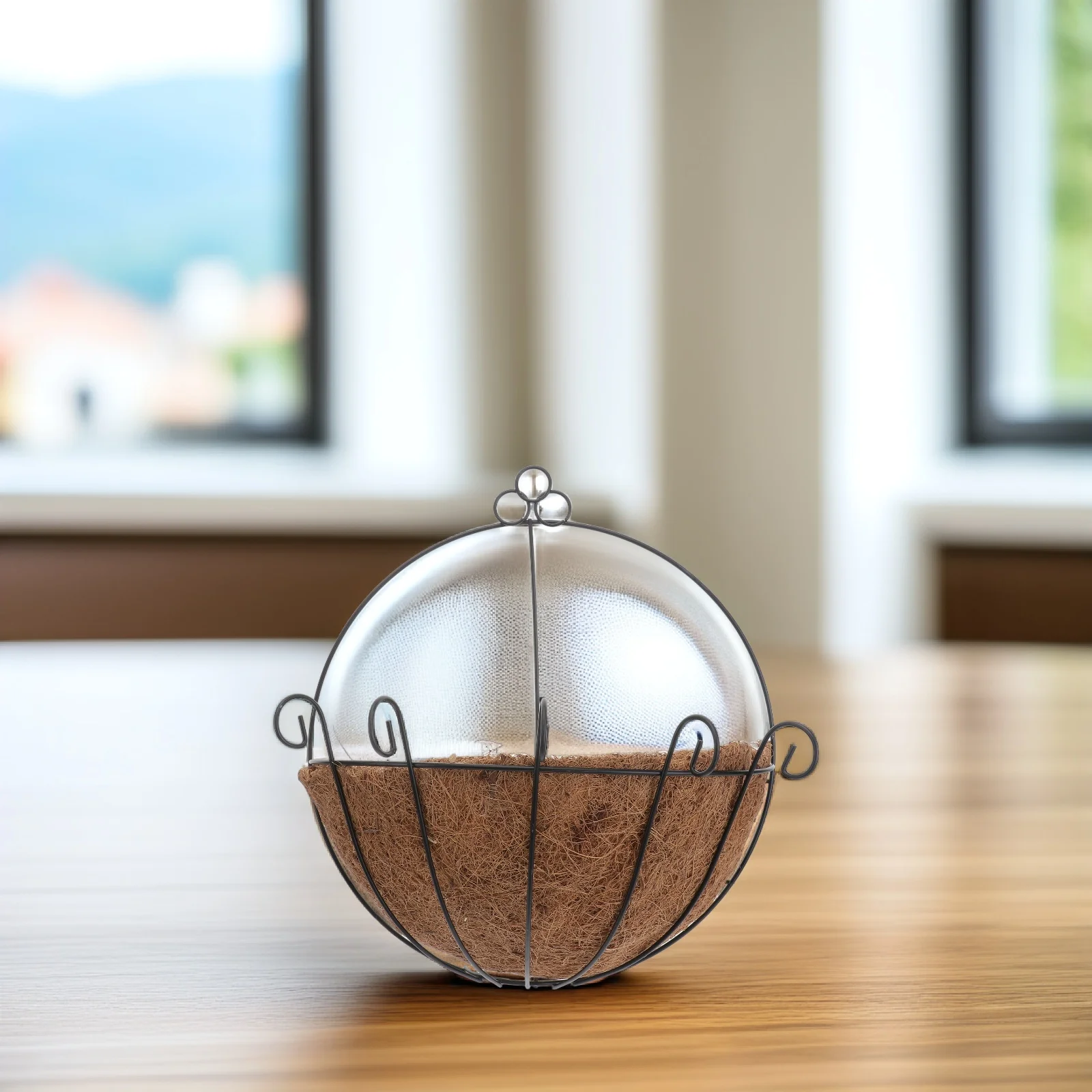 

Hanging Wall Planter 12 Inch Flower Pot Durable Coconut Fiber Steel Wire Rustproof Safe Outdoor Indoor Plants Balcony Decor