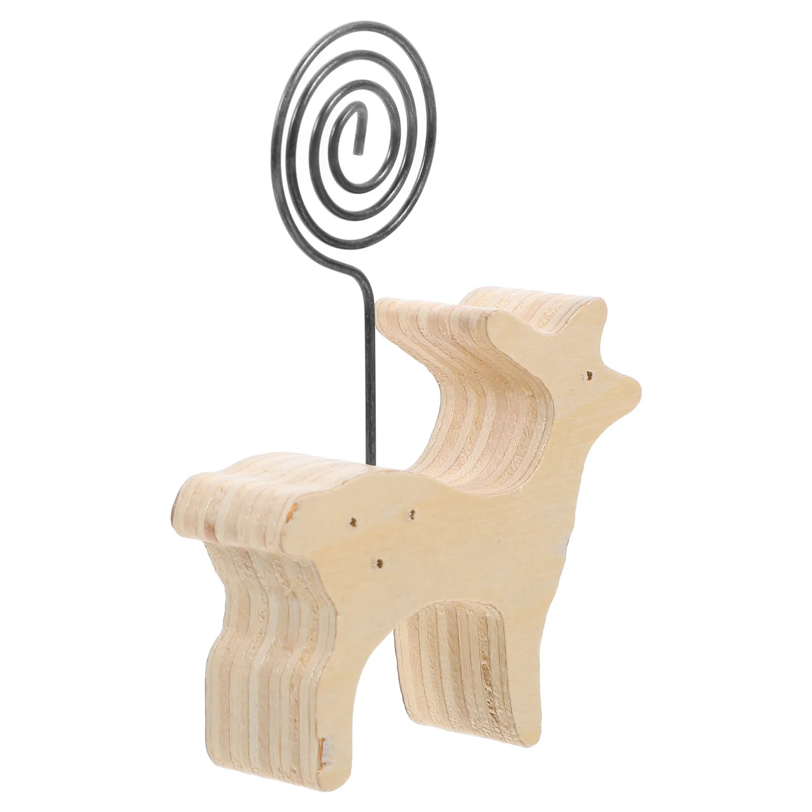 Wooden Animal Message Clip Photo Stand Versatile Notes Holder Memo Clip Picture Holder Greeting Card Display Desktop Decor