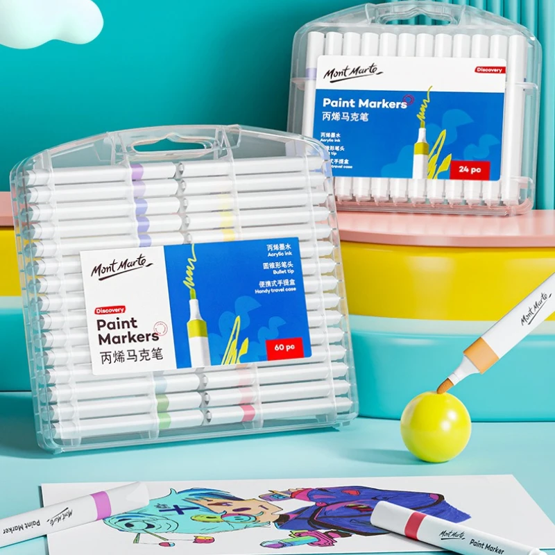 12/24/36/48/60color Acrylic Marker Set Quick-drying Waterproof Not Easy To Fade Children's Hand-painted Graffiti DIY Design