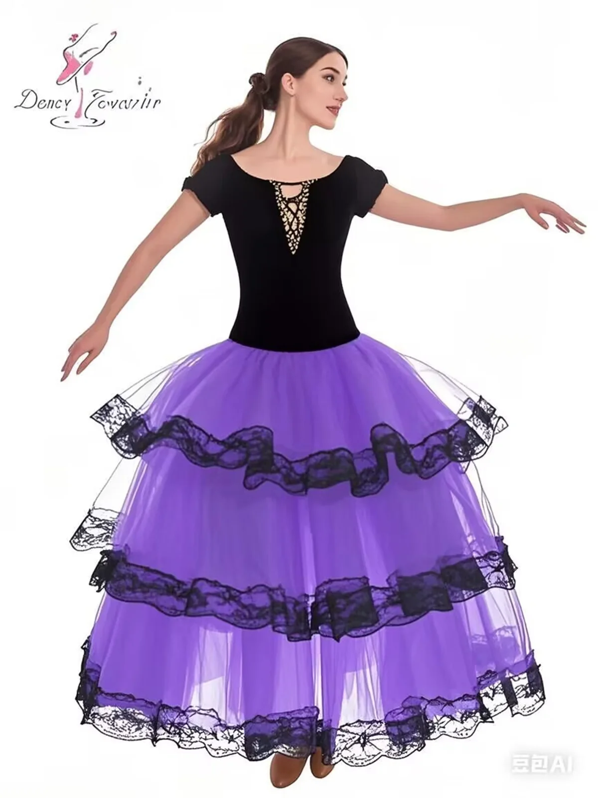 2026 Don Quixote Kinder-Wettbewerb, professionelles Performance-Kleid, spanischer Tanzrock für Erwachsene