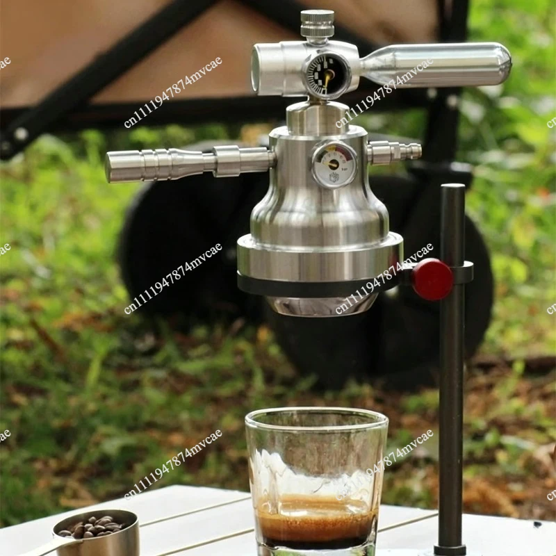 Pneumatic Coffee Maker Camping Portable Espresso Extraction Set No Electricity Detachable 10bar Outdoor Coffee Machine