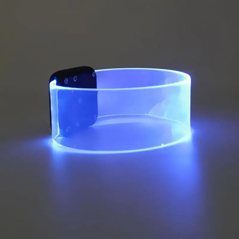 Flashing LED Luminous Bracelet Festive Rave Glow Bangle Magnetics Glowing Wristband Toy Party Bracelet Festival Bar KTV Supply