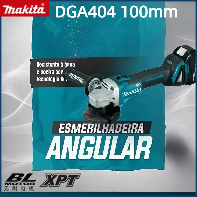 

Аккумуляторная угловая шлифмашина Makita DGA404 100 мм, бесщеточная, литиевая, высокомощная, для резки и полировки, совместима с 18В
