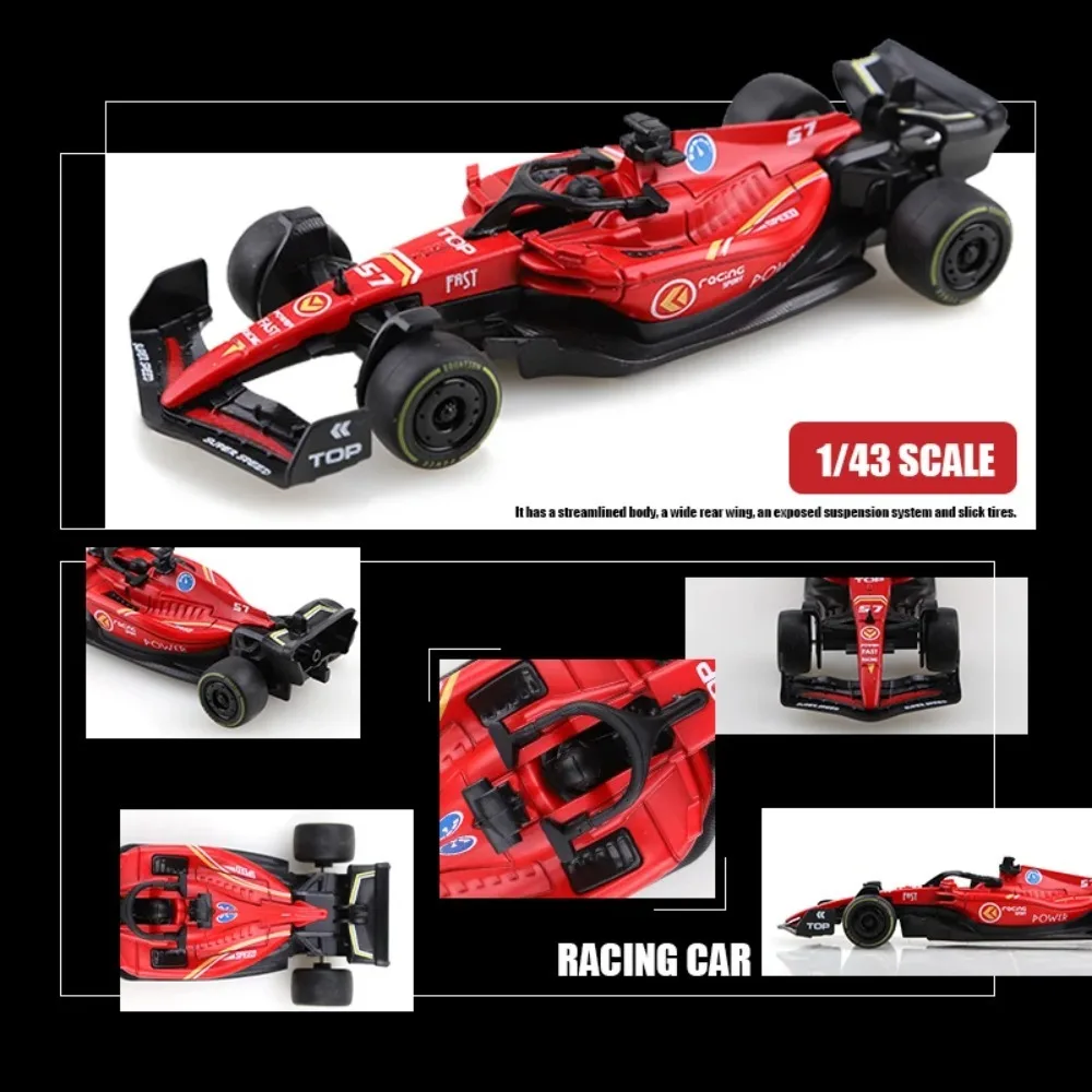 (En Bolsa) Coche de Carreras de Aleación a Escala 1:43, Exquisito Coche de Carreras de Fórmula de Aleación con Retroceso, Juguete para Niños, El Mejor Regalo de Cumpleaños.