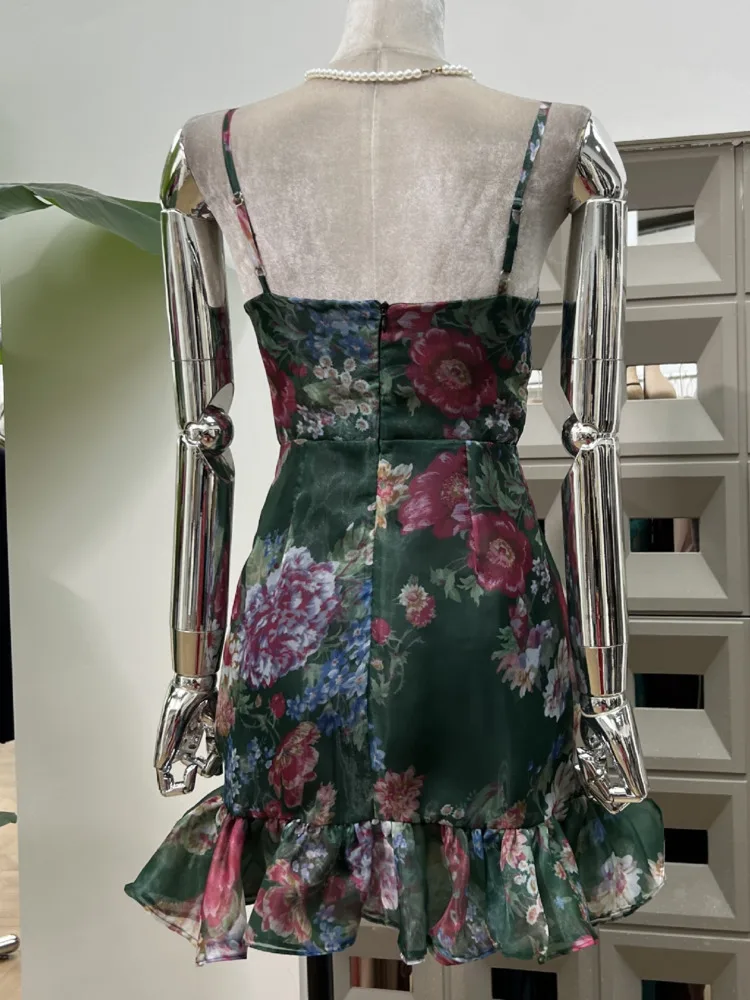 DFDG Bow Organza Elegancka, temperamentna spódnica na ramiączkach Warstwowa spódnica z ciasta dla kobiet Wiosna i lato Nowa kolekcja 2024