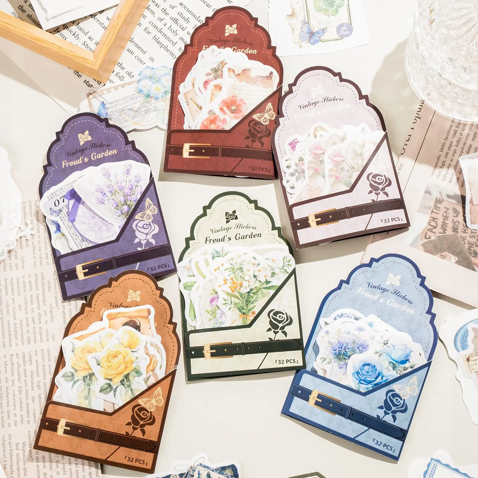 

32 шт./1 лот каваи канцелярские наклейки Фрейда сад мусорный журнал декоративные скрапбукинг DIY ремесленная наклейка