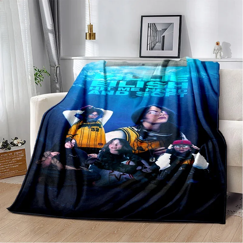 3D Hit Me Hard and Soft Billie Eilish Singer Soft Flannel Blanket for Bed Bedroom Sofa Picnic,Throw Blanket for Cover Gift Kids