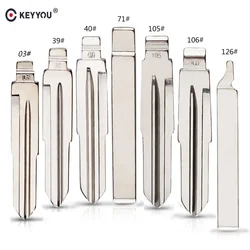 KEYYOU 5PCS 플립 키 블레이드 No.03 # 39 # 40 # 105 # 106 # 71 HU100 HU43 KD 시보레 크루즈 SPrak Aveo Camaro Equinox For Opel