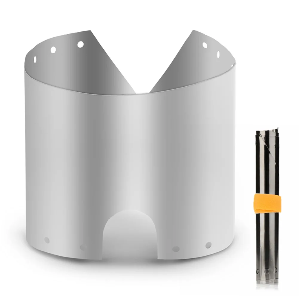 Crafted with Premium Titanium Material Ultralight Titanium Wind Screen for Camping Stove Perfect Addition to Outdoor Cooking Set