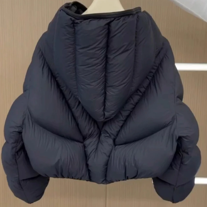 معطف نسائي شتوي جديد لعام 2025 قصير من القطن الأسود سترة نسائية ذات وجهين سميكة ودافئة فاخرة #2