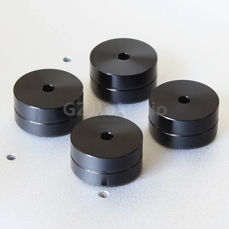 CNC Production Of Full Aluminum Solid Foot Pads, Bottom With Rubber Ring Shock Absorber Feed 30mm * 15mm 4Pcs