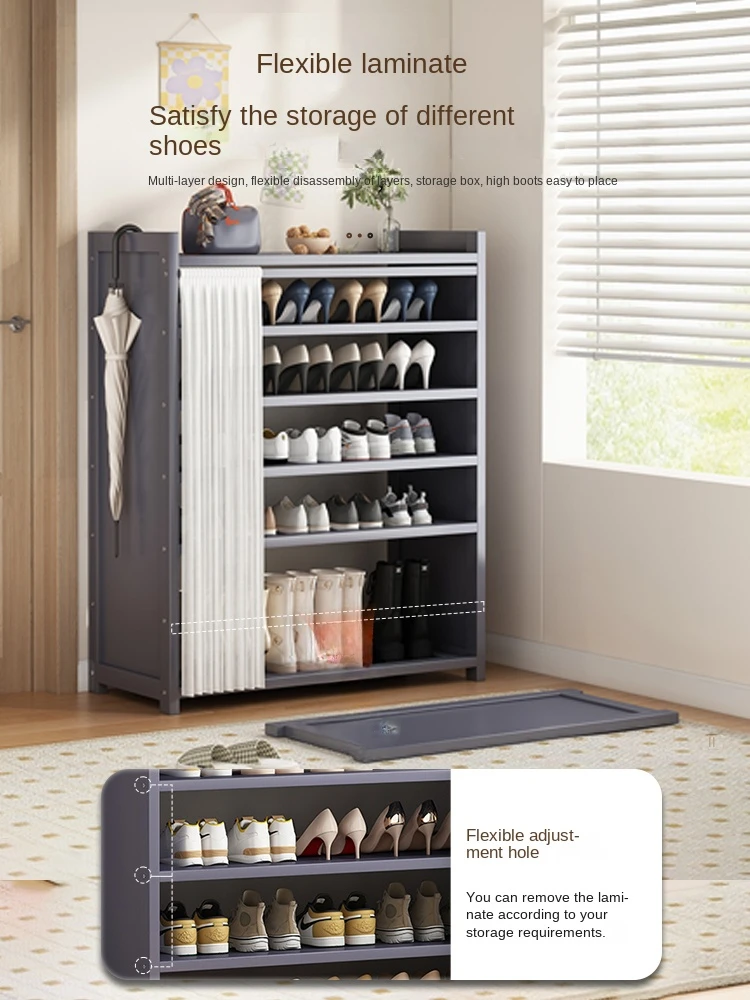 Shoe Rack for Household Entrance Multi-layer New Shoe Cabinet Partition Layer Simple Storage Rack for Entering Dormitories