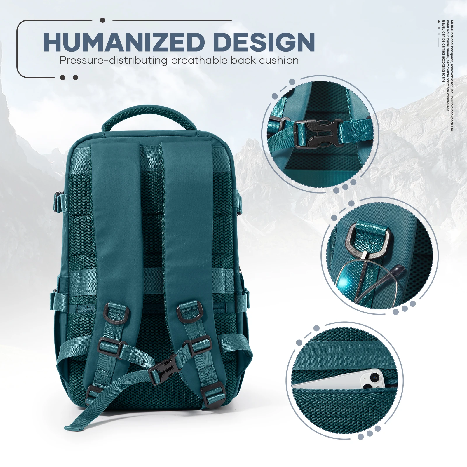 Waterproof Travel Backpack, Cabin Backpack Laptop Men Work Backpack Anti Theft Backpack mochila viaje cabina avion 40x20x25
