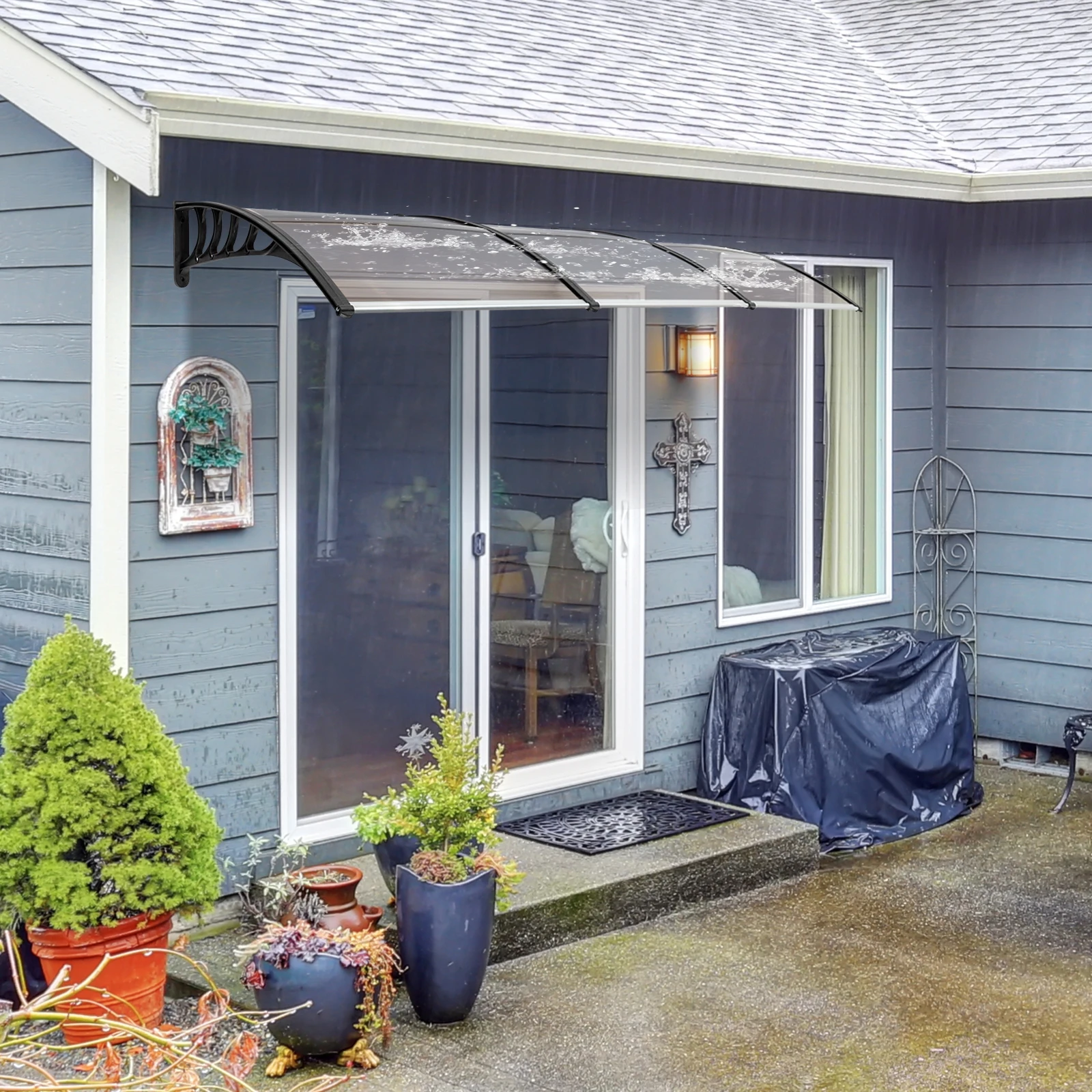 

Навес для дома 300x100 см с алюминиевым кронштейном для защиты от дождя и солнца