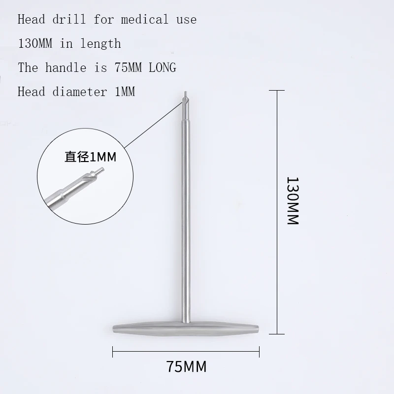 

Orthopaedics Instruments Medical Bone Nail W hat sink head drill t solid hand drill animal use