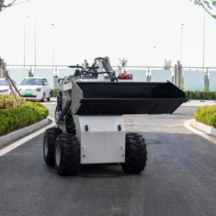 SDLOT Lightweight Mini Skid Steer Loader Koop Diesel Engine CE EURO5 Hydraulic Grass Rake for Lawn Debris Collect