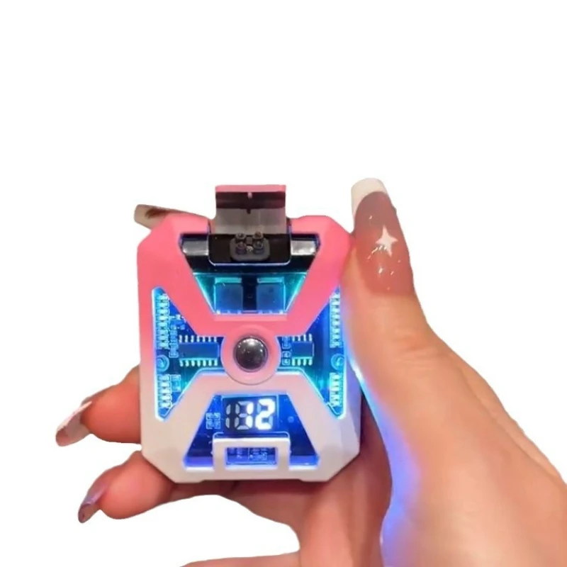 ولاعة قوس مزدوجة ميكانيكية عصرية مقاومة للرياح، ولاعة سجائر شحن USB، ملحقات السجائر، هدية رجالية جديدة #1