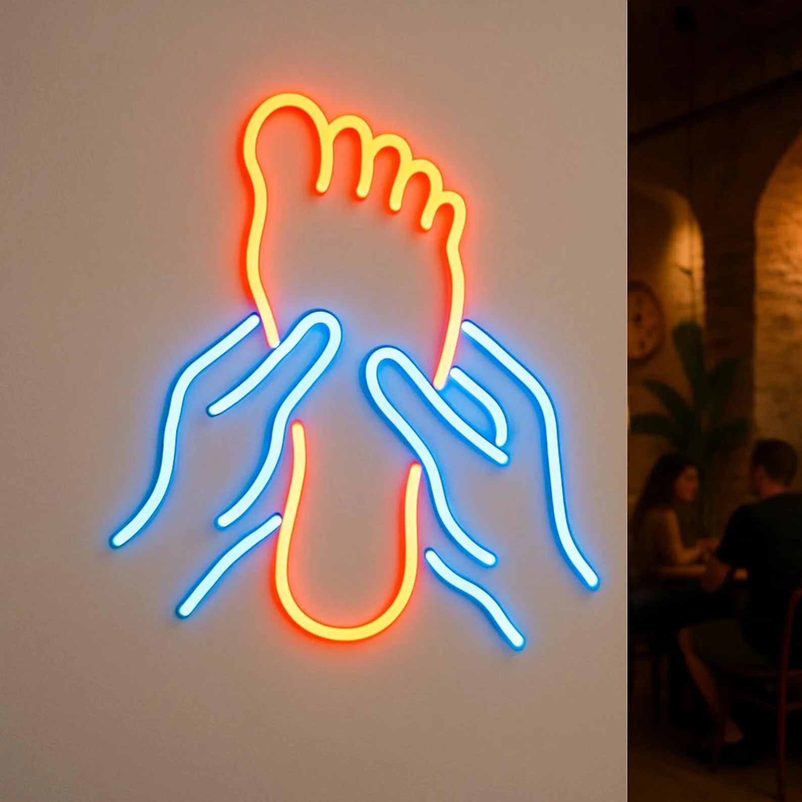 Insegna al neon per piedi da m - Spa Wellness Salon recensione e prezzo