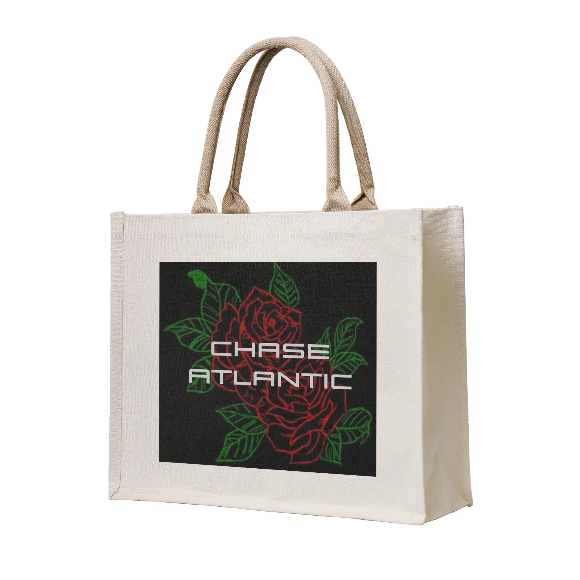 

Сумки для покупок с логотипом Chase Atlantic Rose, холщовая сумка-тоут, складная сумка-тоут для девочек, дорожная сумка через плечо