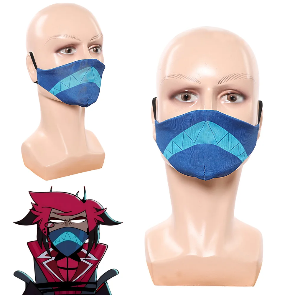 Alastor Maske Cosplay Fantasy Gesicht Mund Requisite 2025, TV Hell Inn Kostüm Verkleidung Halloween Erwachsene Frauen Männer Rollenspiel Party Geschenke