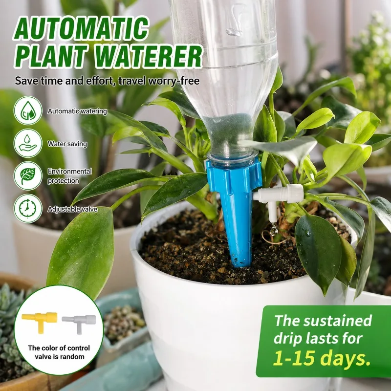 10/40pcs Auto Adjustable Drip Spike PP Plastic Water Bottle Irrigation System Automatic Self Dripper For Garden Balcony Plant