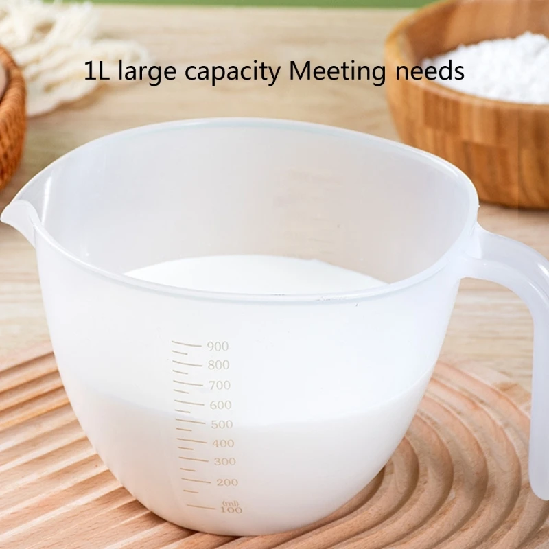 Useful Egg Liquid Mixing Cup Built-in Filter Plate Stirring Clear Transparent Visible Egg Beating Bowls Measuring Cups