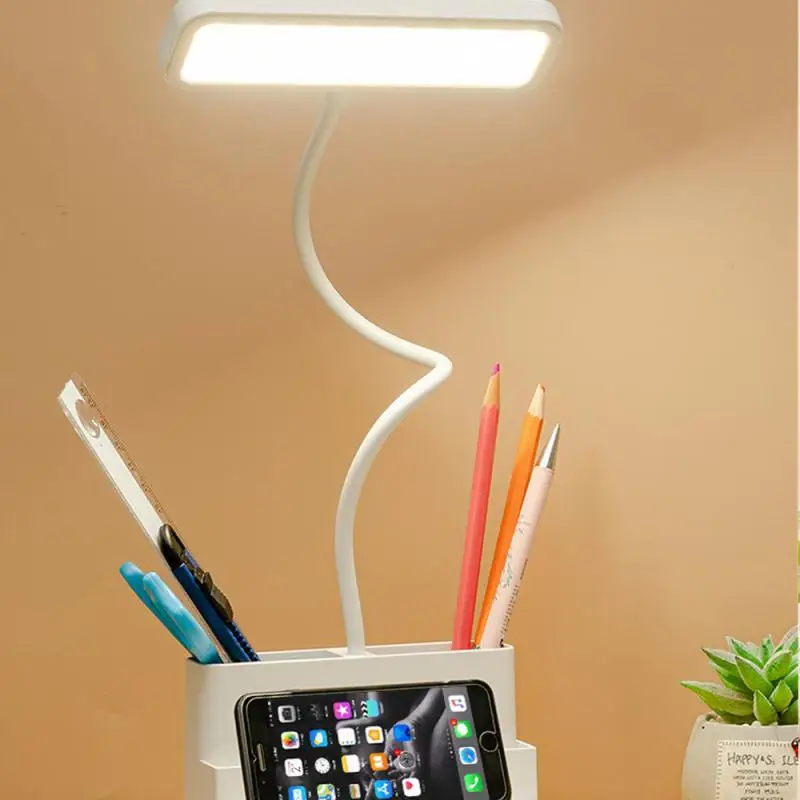 Imagem -05 - Foldable Bedside Reading Lights Decoração do Quarto Suporte de Caneta Dupla Luz Noturna Recarregável Office Desk Lamp