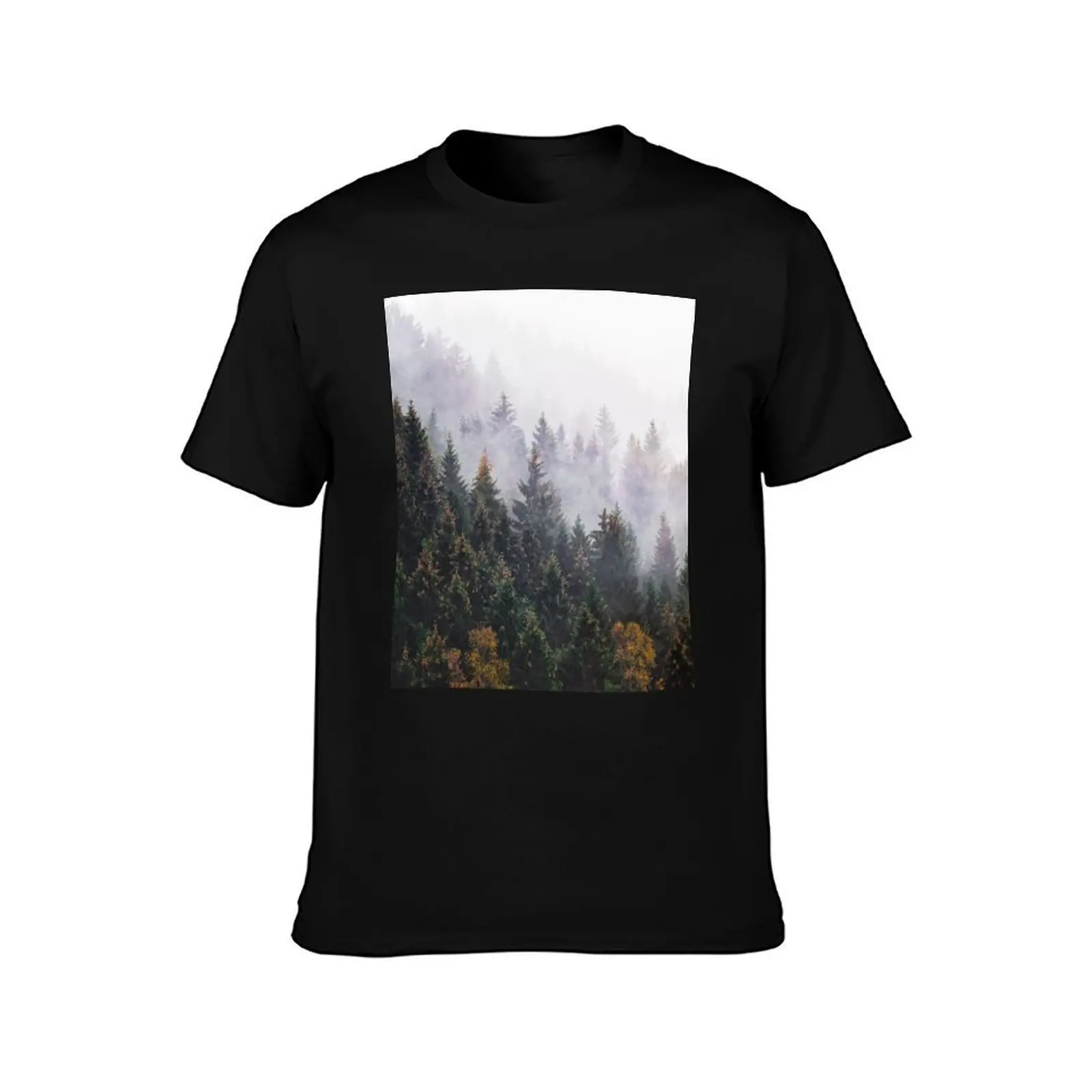 The Big Calm // Misty Fairytale Wilderness Forest With Cascadia Trees Covered In Magic Light And Fog Series T-Shirt