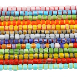 10pcs 6mm Pumpkin Lampwork Beads Cylinder Glazed Glass Loose Beads For Jewelry Making Handmade Necklace Bracelet Diy Accessories