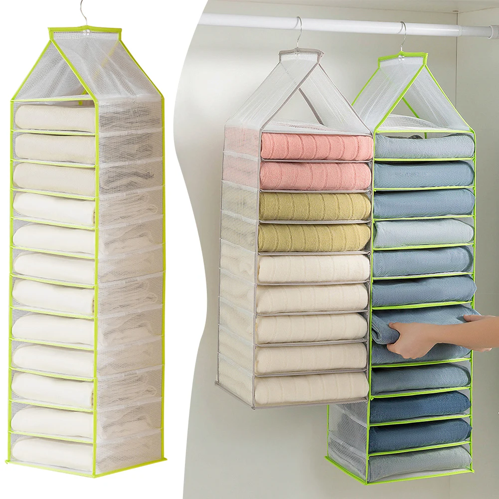 

Washable Layered Hanging Closet Organiser Space-Saving Clothes Storage Box For Clothes Hat