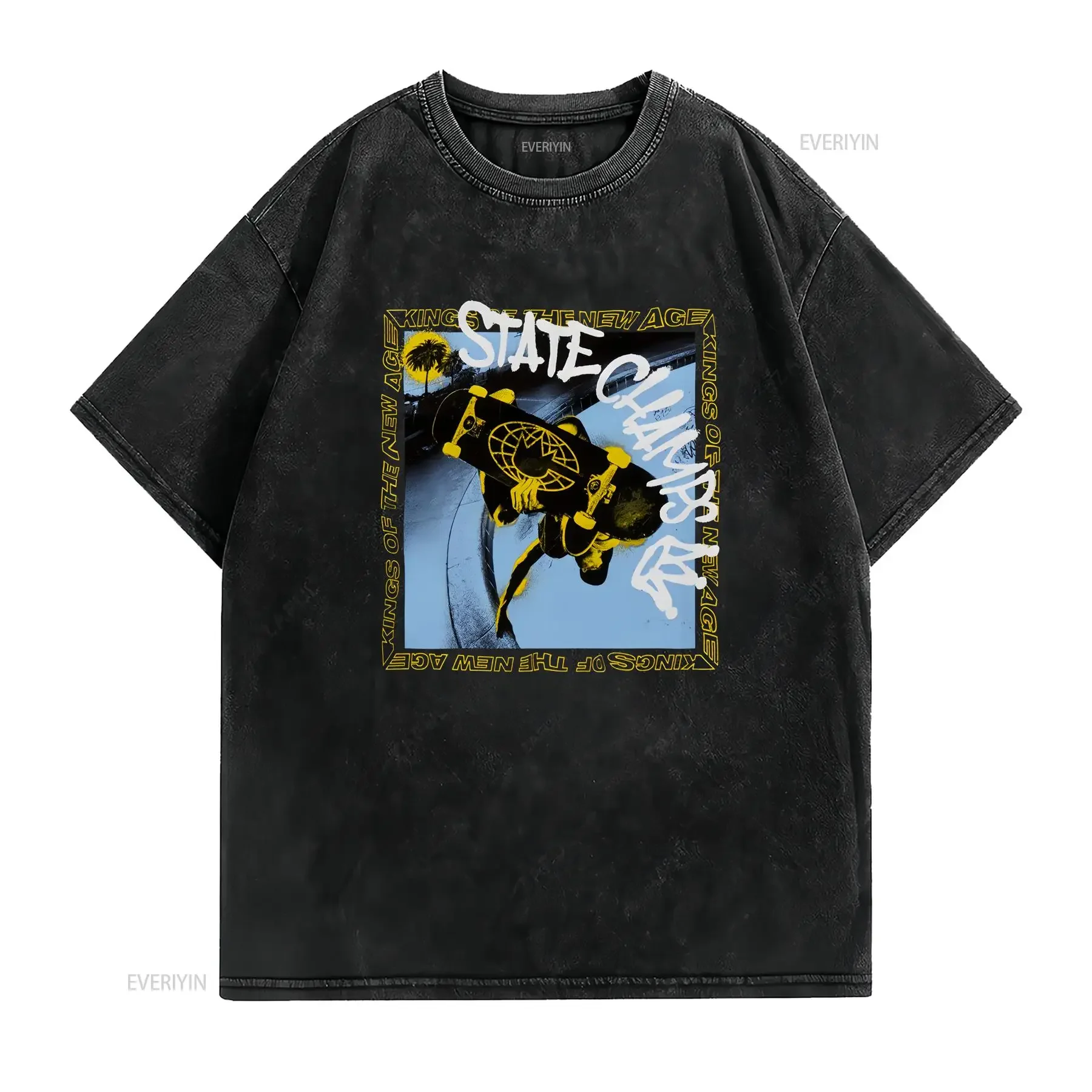 NWT State Champs Band T shirt Mens Large Pop Punk Casual Black Rock Music vintage Washed Stretched Breathable designer clothes