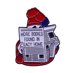 John Wayne Gacy Pogo The Clown badge crime criminal lapel Pin The Scary American Serial Killer Brooch