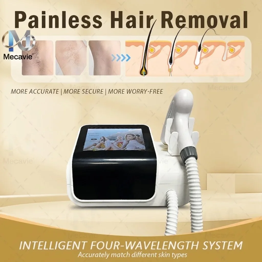 4-Wavelength Diode Laser 4000W Painless Permanent Hair Removal Equipment 755nm 808nm 940nm 1064nm for Depilation