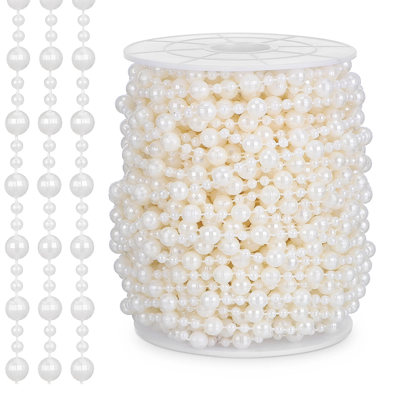 

1 Roll Pearl String Artificial Pearl Garland Decorative Pearl Chain Beaded Garland Decor Beaded Trim Roll Wedding Decoration 22