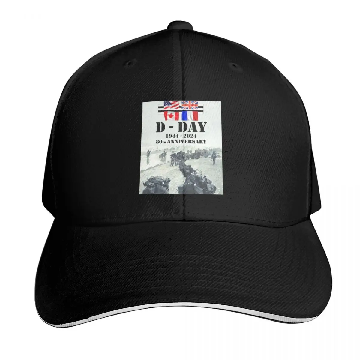 D-Day 6 June 80th Anniversary Baseball Cap Breathable Mesh Back Adjustable Buckle Closure Moisture Wicking Quick Dry