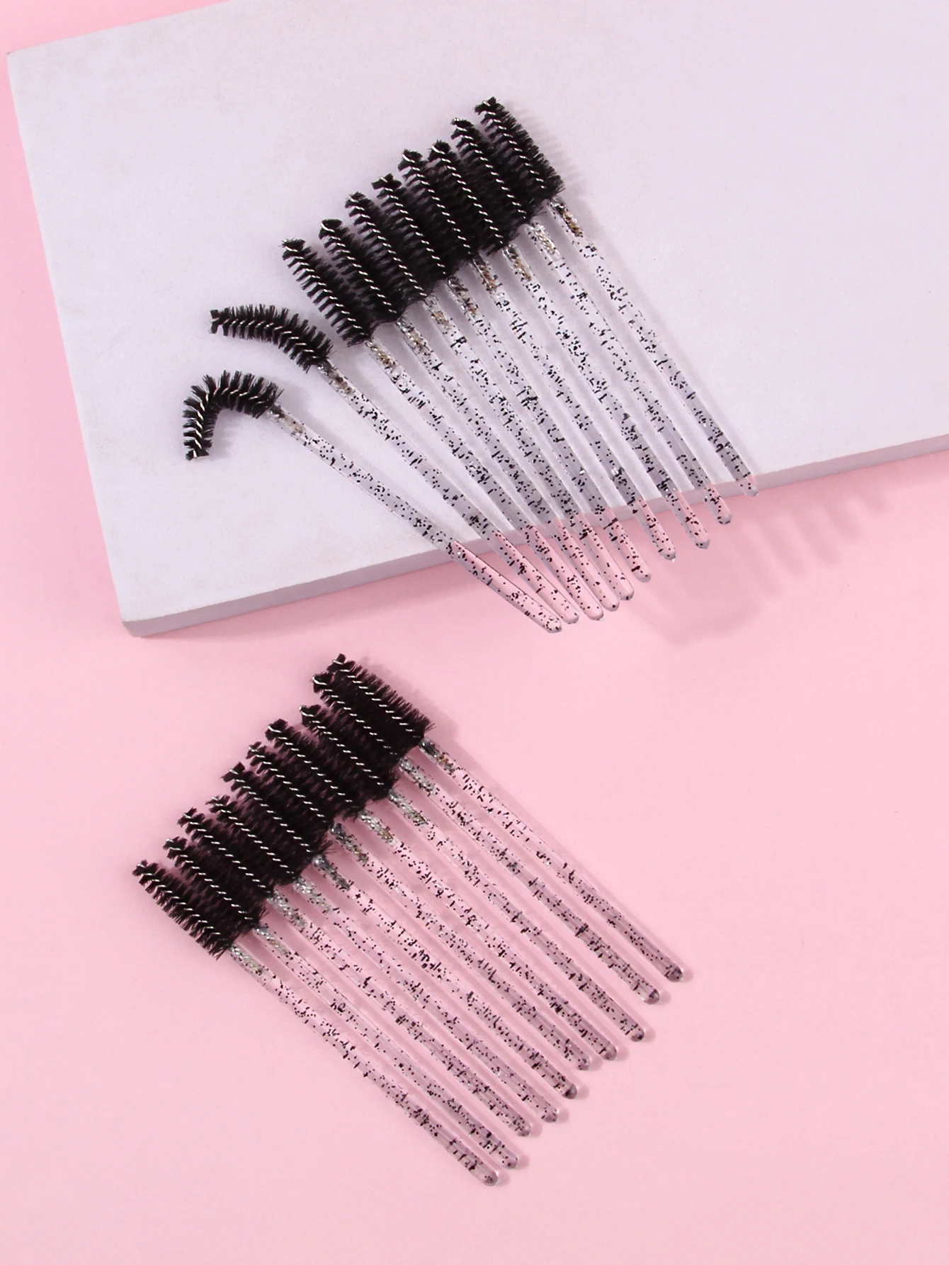 Cepillo de pestañas de cristal desechable, peine 20 piezas, extensión de rímel, varitas, maquillaje profesional, herramienta de belleza